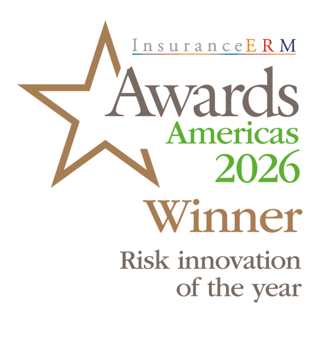 InsuranceERM Americas Awards 2026 winner badge — Risk innovation of the year